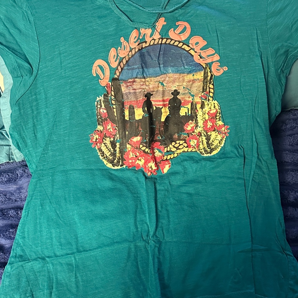 Teal Ariat Women’s Shirt with Desert Days Print